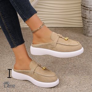 Zapatos Casuales de Plataforma de Gamuza Estilo Europeo Americano para Mujer, Novedad 2026, Ligeros, de Color Sólido, Antideslizantes, Tipo Mocasín - Product Image 3