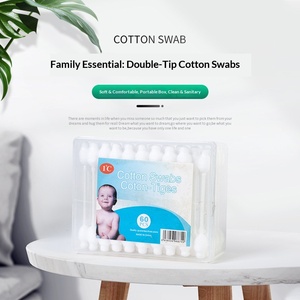 <span class=keywords><strong>Coton</strong></span>-<span class=keywords><strong>tige</strong></span> pour bébé en gros, boîte de <span class=keywords><strong>coton</strong></span>-tiges jetables à double tête, cure-oreille pour usage domestique, bâtonnet en plastique - Product Image 5