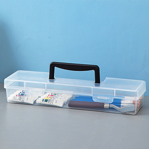<span class=keywords><strong>Caja</strong></span> <span class=keywords><strong>de</strong></span> Plástico Rectangular Grande, Estuche para Pinceles y Lápices <span class=keywords><strong>de</strong></span> Dibujo, Organizador <span class=keywords><strong>de</strong></span> Escritorio, <span class=keywords><strong>Caja</strong></span> Transparente para Lápices <span class=keywords><strong>de</strong></span> Acuarela - Product Image 5