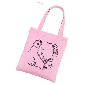 Women <b>Bag</b> Style Cartoon Shopping <b>Canvas</b> <b>Bag</b> <b>Large</b> Capacity Handbag Women Shoulder Fun Cute <b>Canvas</b> <b>Bag</b> - Product Image 5