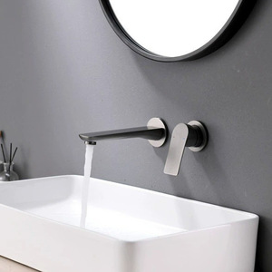 Jboyuan Concealed Wall Mount Faucet Single Handle 304 Stainless Steel Basin Faucet Hot Cold Water - Product Image 4