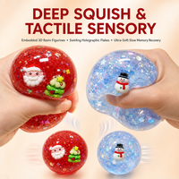 Jouet en forme de boule de gelée colorée pour les fêtes, transparente et scintillante, décoration de Noël, cadeau pour enfants et adultes, cadeau de fête, magasins de détail