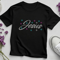Transfert thermique personnalisé avec strass, motif chrétien en strass pour t-shirt