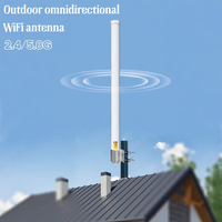 Antenne omnidirectionnelle à gain élevé 10dBi 2.4g/2.4ghz pour point d'accès sans fil extérieur, longue portée, couverture à 360 degrés, portée de 50 km