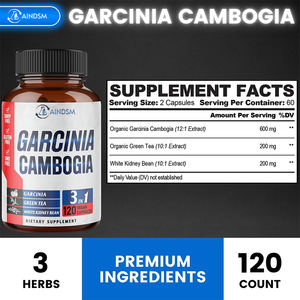 Etiqueta privada Adelgazamiento rápido Garcinia Cambogia Cápsulas Pérdida de peso Garcinia Cambogia Suplemento Cápsula Suprimir el apetito Píldora - Product Image 2