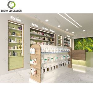 Présentoir de <span class=keywords><strong>pharmacie</strong></span> personnalisé Vitrine en verre de comptoir avec lumière - Product Image 1