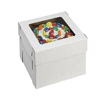 Cajas para Pastel Altas Personalizadas con Ventana, Empaque para Pastel de Bodas