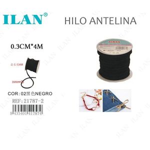 Filo Antelina Nero 0,3 Cm X 4 M Per Cucito e Lavori Manuali - Product Image 1
