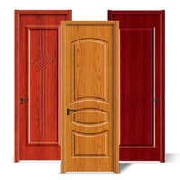 Porte intérieure en bois massif de haute qualité, design à 1 panneau, moderne, blanche, apprêtée, imperméable, pour chambre à coucher, appartement