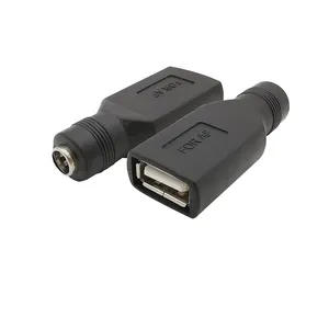 อะแดปเตอร์ USB เป็น DC USB 2.0หญิง5.5X2.1Mm หญิงแจ็ค5V DC Power Plug แปลงอะแดปเตอร์ชาร์จแล็ปท็อป