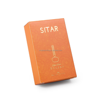 Boîte pliante en papier personnalisée avec logo en feuille d'or pour emballage de parfum, par une entreprise d'impression