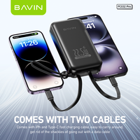 BAVIN PC032 Pro Y 22.5w 10000mah Plug Eu Us Li-Polymer Batterie Power Bank Avec I Phone Type Câble