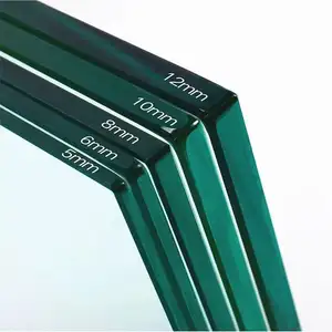 Chine taille personnalisée de qualité supérieure 4mm 5mm 6mm 8mm 10mm 12mm prix du panneau en verre trempé de construction avec bord de meulage poli