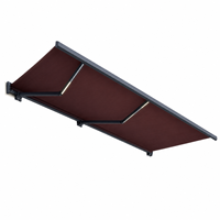 Auvent rétractable pour terrasse avec éclairage LED, bras pliable en aluminium robuste, pare-soleil, taille personnalisée, auvent mural extérieur
