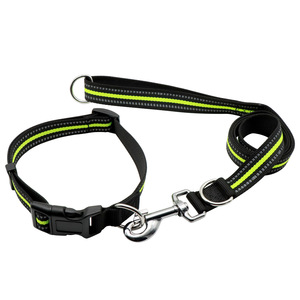 나일론 개 가죽 끈 2cm 2.5cm 폭 반사 조절 가능한 훈련 리드 대형 중형견을위한 더블 D 링 - Product Image 2