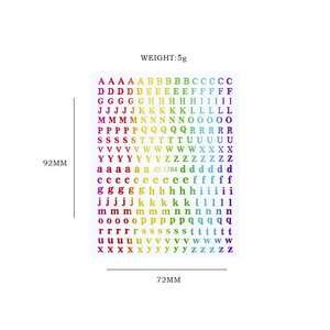 Autocollants pour ongles en forme de lettres de l'alphabet, autocollants 3D auto-adhésifs pour nail art avec 26 lettres majuscules et minuscules pour <span class=keywords><strong>manucure</strong></span> DIY - Product Image 5