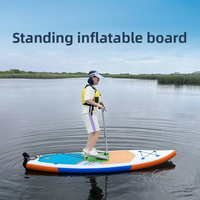Planche de SUP gonflable Yak Outdoors à pédales pour débutants - Surf en mer et utilisation aquatique en PVC