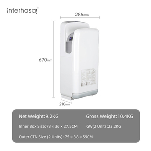 High Speed Standing Vertical Jet Hand Dryer 1800w Automatic Commercial Dryers for Bathroom A1688 Jet Hand Dryer - Product Image 5