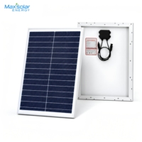 Panneau solaire monocristallin Maxsolar 50W 12V, module solaire haute efficacité 16BB, idéal pour les applications en camping-car, en marine, hors réseau