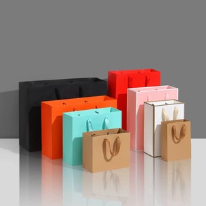 Regalo artigianale di lusso marrone bianco nero sacchetti di imballaggio di carta cosmetici abbigliamento parrucche gioielli sacchetti per la spesa di carta con il tuo logo - Product Image 5