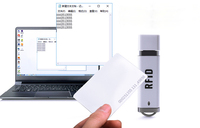 Mini unidad flash USB OTG portátil 13,56 MHz NFC ISO14443A lector RFID Material ABS duradero lector de tarjetas de Control DE ACCESO 0-8cm
