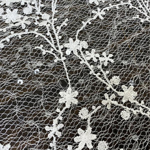 140cm élégant <span class=keywords><strong>blanc</strong></span> Floral dentelle robe de haute qualité en mousseline de soie robe de mariée robe de soirée nuptiale personnalisé dentelle tissu en gros - Product Image 4