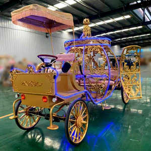Chariot Électrique d'Extérieur Doré en Forme de Citrouille à 4 Roues pour le Tourisme Rural et les Visites Guidées – Magnifique, Directement de l'Usine - Product Image 1