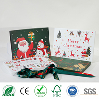 Boîte cadeau de Noël en carton avec couvercle et base pour aliments et friandises, vente en gros