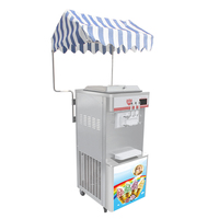 Nouvelle machine à crème glacée molle automatique à plusieurs saveurs de type plancher commercial