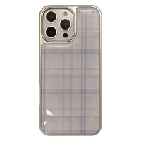 Bleu Style coréen Plaid TPU Anti-chute pour iPhone 14 13 15 iPad Pro 16 étui de téléphone portable protecteur de caméra galvanoplastie vente au détail