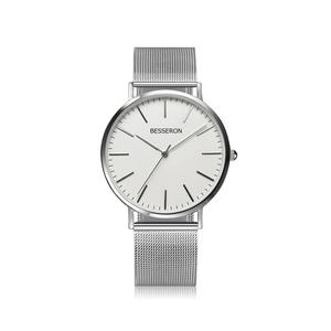 Montres en gros à bracelet en acier, montres minimalistes en métal pour hommes, montres de luxe en vrac, montres-bracelets fines et durables en acier inoxydable doré, en stock - Product Image 3