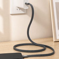 XTAURI Cable de Carga Magnético USB C de 1.5M, Cable USB de Carga Rápida PD 240W, Tipo C a C, Negro
