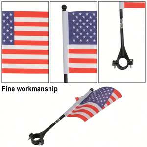 Soporte Universal para Bandera de Scooter y Bicicleta Eléctrica - Kit de Bandera de Seguridad de Alta Calidad Personalizado para Manillar Delantero, Mini Bandera para Bicicleta - Product Image 5
