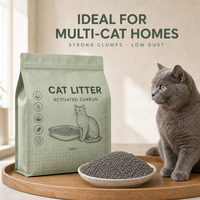 Litière pour chat en bentonite à désodorisation longue durée, charbon actif, sans odeur, faible rebond, faible poussière, sable pour chat domestique