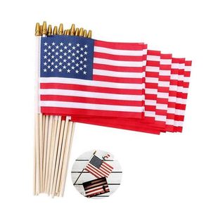 Banderas Personalizadas para Agitar con la Mano, 10x15cm y 14x21cm, Buen Precio, Palo de Madera o Plástico, para Celebraciones y Publicidad - Product Image 2