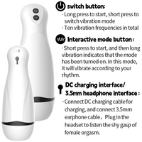 YAQU Copa de Masturbación Multifuncional con Modo de Vibración, Pene Vibrador de 9.13 Pulgadas, Juguetes de Masturbación para Hombres con Vibración Automática