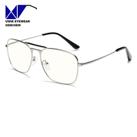 Lunettes optiques métalliques personnalisées OEM taille 58-17-139, anti-lumière bleue, pour adultes unisexes, expédition mondiale