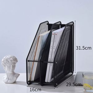Organizador de Archivos y Revistas de Malla Metálica de 2 Niveles para Oficina y Material Escolar, Organizador de Escritorio Bonito y Moderno - Product Image 5