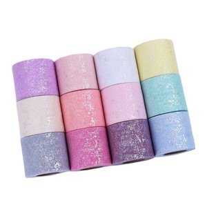 Nastro in Tulle Iridescente con Motivo a Mappa in Poliestere per Natale, 6cm-12cm, per Fiocchi a Farfalla e Accessori per Capelli Fai-da-Te - Product Image 5