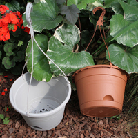 Panier de jardinière suspendu de 10 pouces, Pot de fleur suspendu avec trou d'injection d'eau