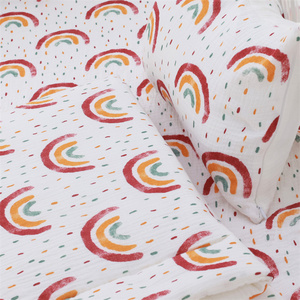 Wholesale Luxury <strong>Rainbow</strong> High Quality Comfortable Babi Crib Suit Soft Lightweight Snuggle Easeful Winter Baby <strong>Cot</strong> <strong>Bedding</strong> Set - Product Image 4