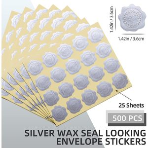 Silver Die Cut Heart Seal Sticker Irregular Shape Self Adhesive Wedding Favors Bridal Party Gifts Glossy <b>Paper</b> Decorative Seals - Product Image 2