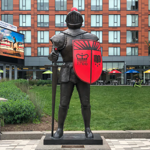 รูปปั้นอัศวินดำสีบรอนซ์ที่ยืนอยู่ที่รูปปั้นสูง8ฟุต - Product Image 1