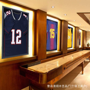 Solid Wood Jersey Storage Box Acrylic <b>Wall</b> Frame For Team E Sports Apparel <b>Display</b> <b>Case</b> 14 Years Up - Product Image 4
