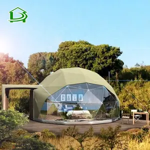 Evento al aire libre de PVC impermeable prefabricada glamping carpa de cúpula geodésica casa