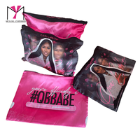 Offre Spéciale personnalisé perruque Satin fermeture éclair Satin pochette différentes tailles sacs en soie pour perruques et faisceaux emballage Satin sacs