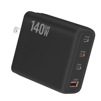 Bloc chargeur USB C 140W, chargeur GaN à 4 ports Station de charge rapide USB C, chargeur mural 3C1A PD3.1 Adaptateur secteur pour ordinateurs portables