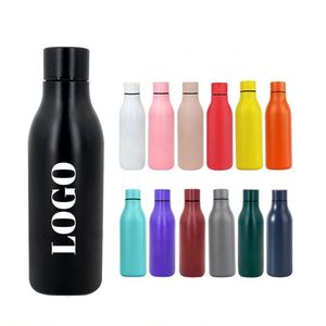 Bouteilles d'eau de sport personnalisées de 550 ml/18 oz en acier inoxydable 304 à double paroi isolées sous vide, différentes couleurs disponibles en stock - Product Image 1