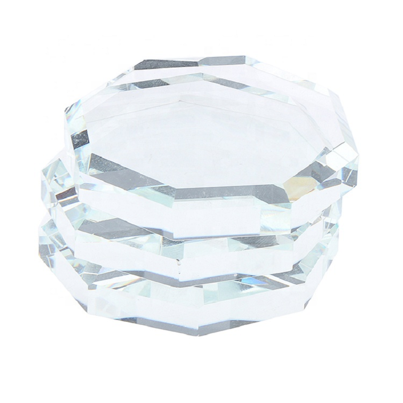 Octagonal Glass Adhesive Glue Holder lash Pallet With Tick Mark For Lashes