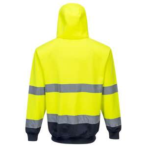 PORTWEST - B317YNRL Sudadera con capucha frontal con cremallera azul marino/amarillo de dos tonos de alta visibilidad-EAN 5036108319770 WORKWEAR DE 2017 - Product Image 2